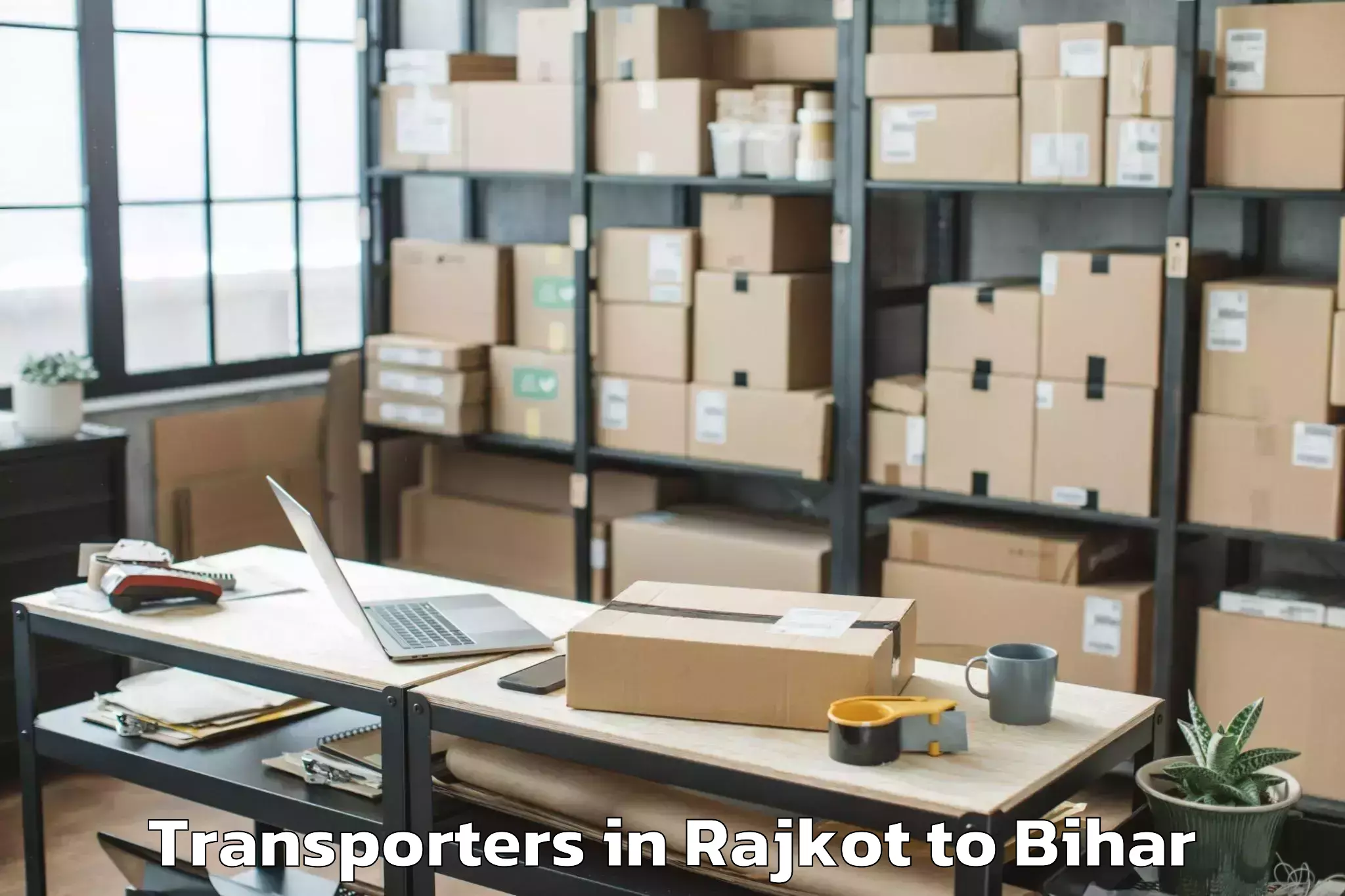 Trusted Rajkot to Akorhi Gola Transporters